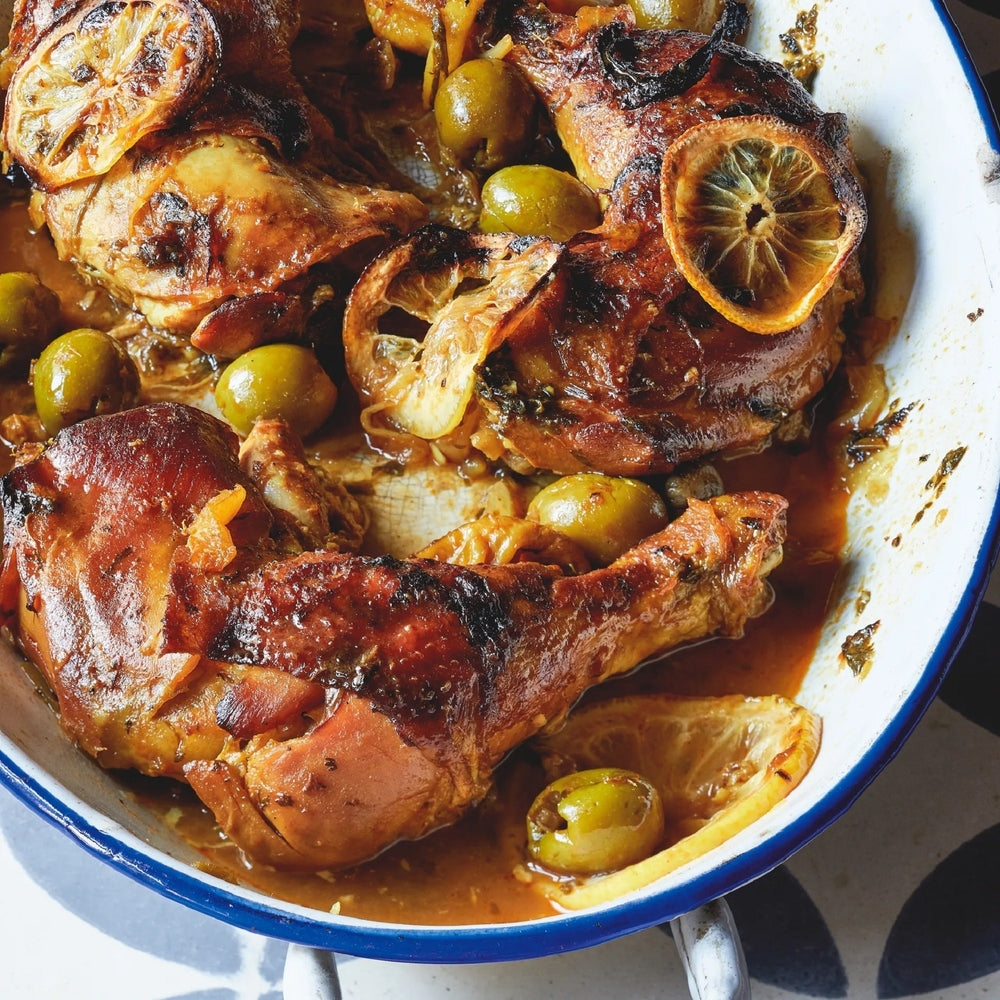 Slow Cooker Chicken with Lemons and Green Olives