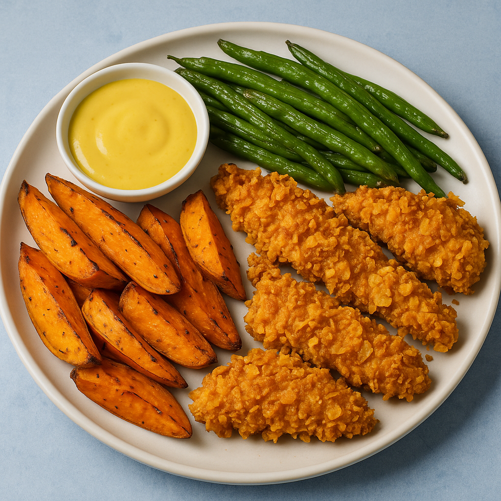 Cornflake Chicken with Roasted Veggies