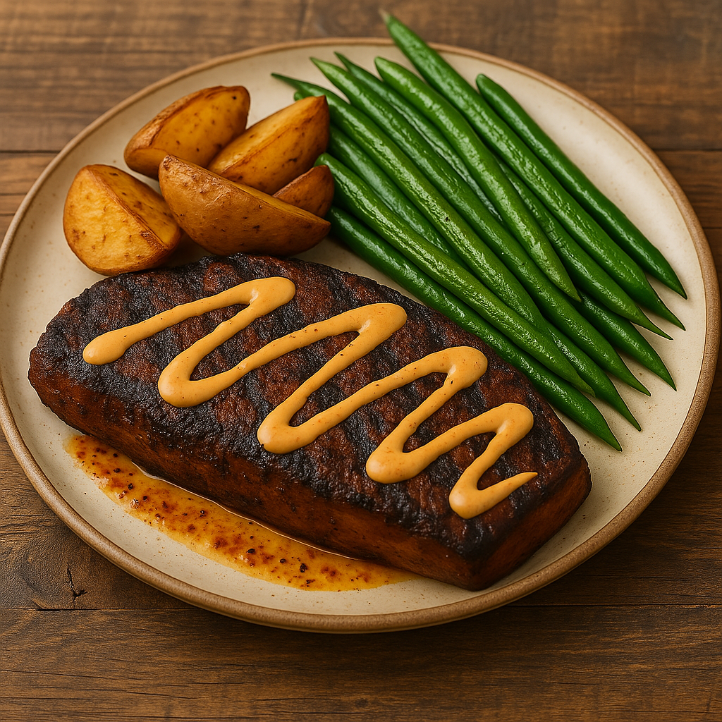 (New!) Smoky Chipotle Steak with Charred Green Beans and Steak Fries