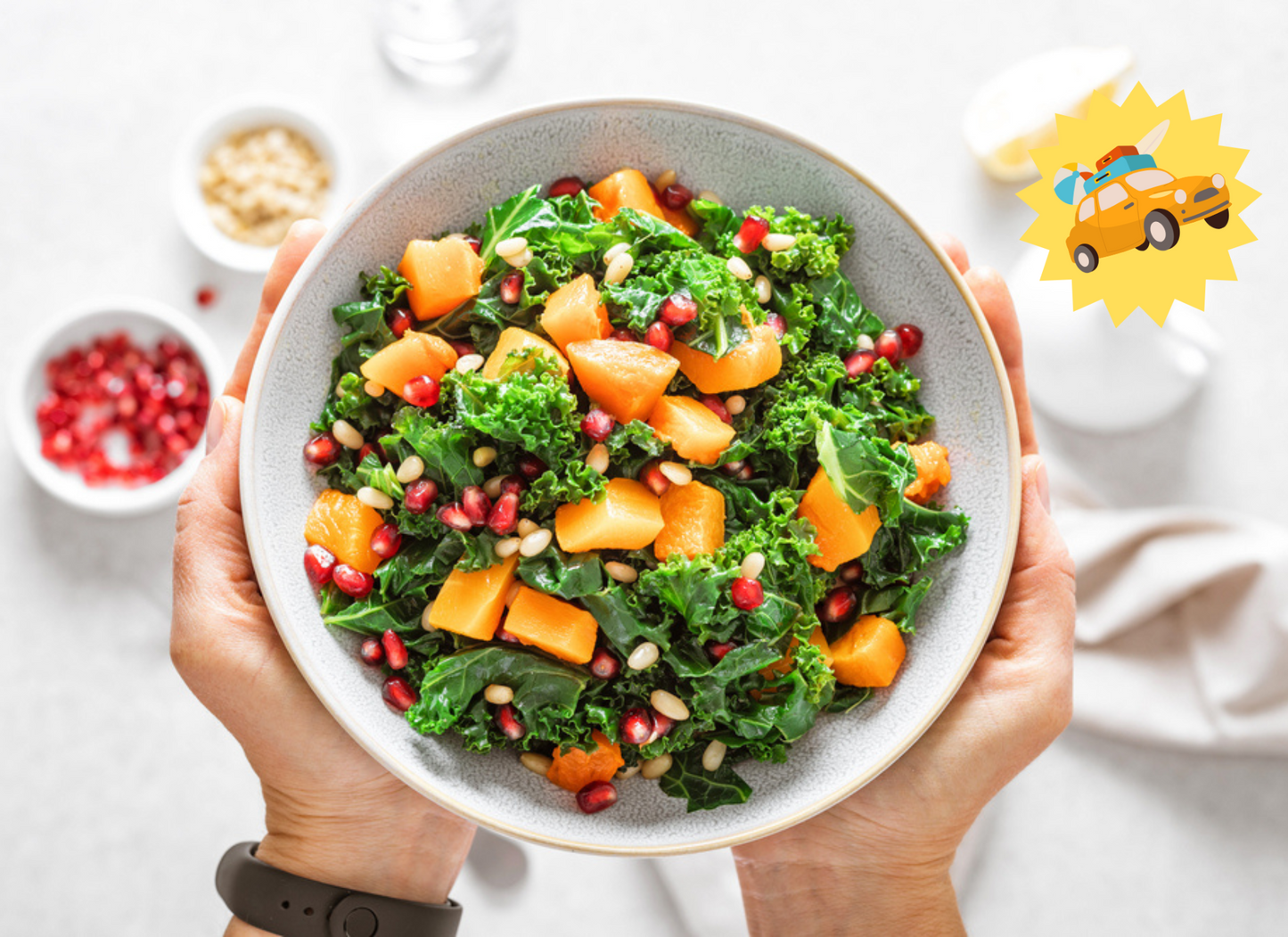 Summer Travel Kale Salad