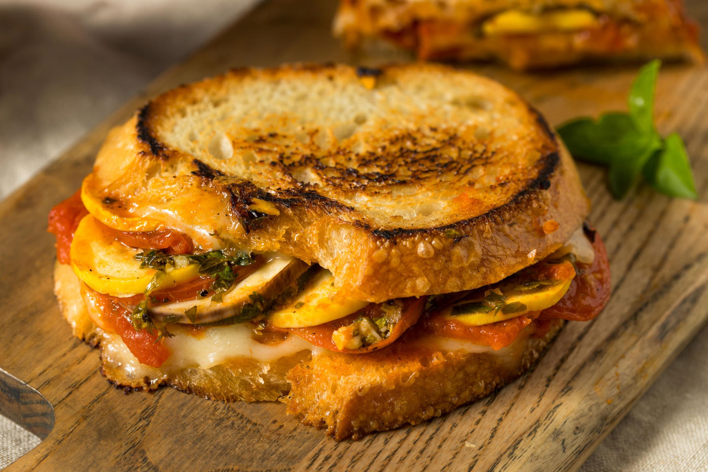 Mozzarella Ratatouille Panini with Sourdough