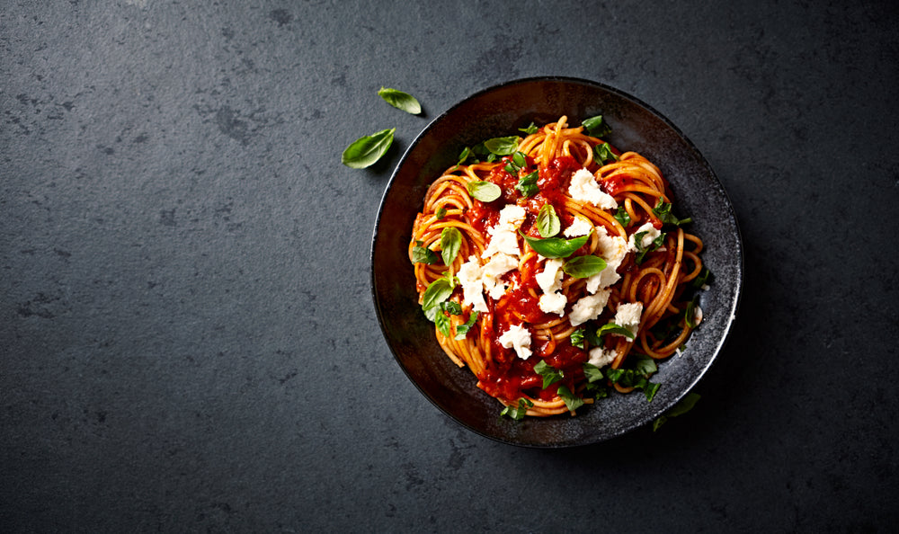 Pasta Pomodoro with Fresh Basil and Mozzarella