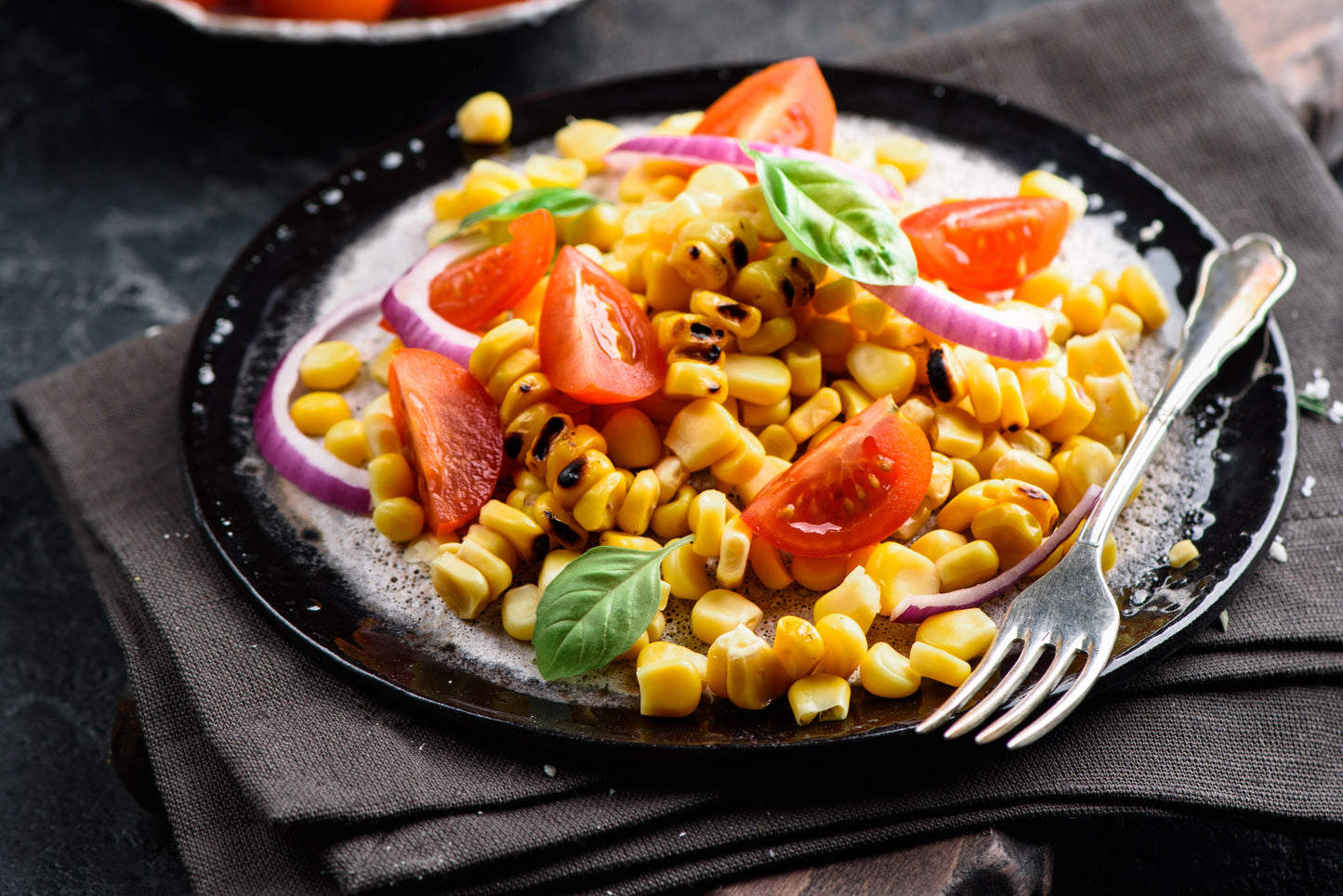 Tomato Basil Corn Salad