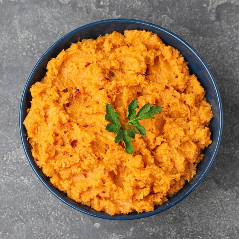 Maple-Infused Sweet & Russet Potato Mash
