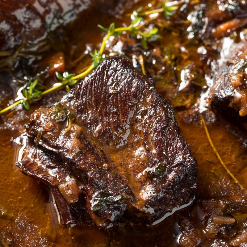 Flanken Roast with Caramelized Onions and Prunes