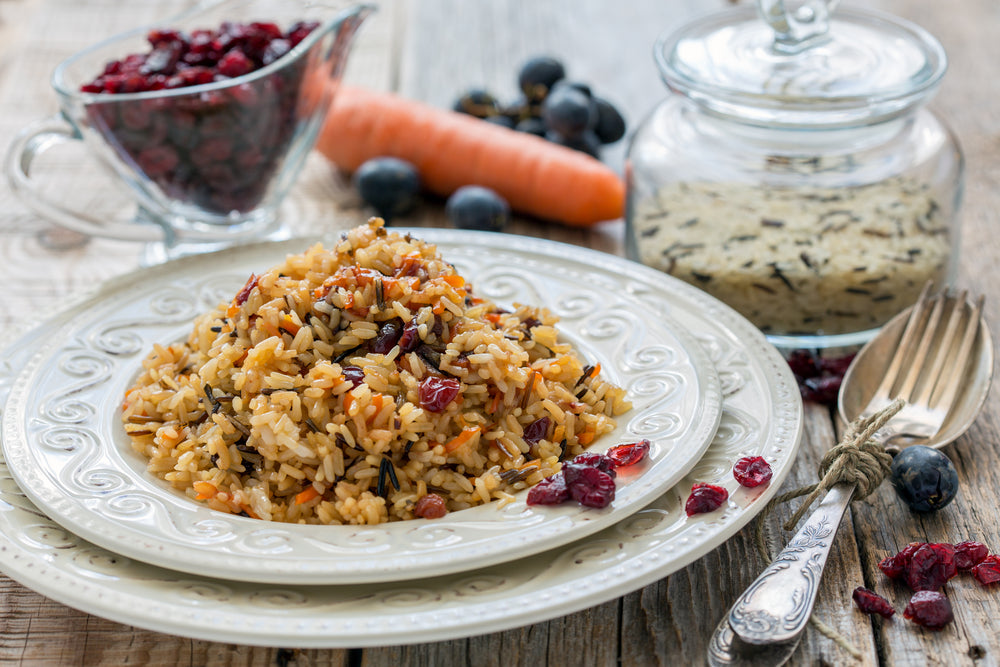 Herbed Wild Rice Pilaf with Dried Cranberries