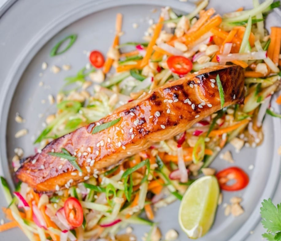 Asian Salmon and Slaw