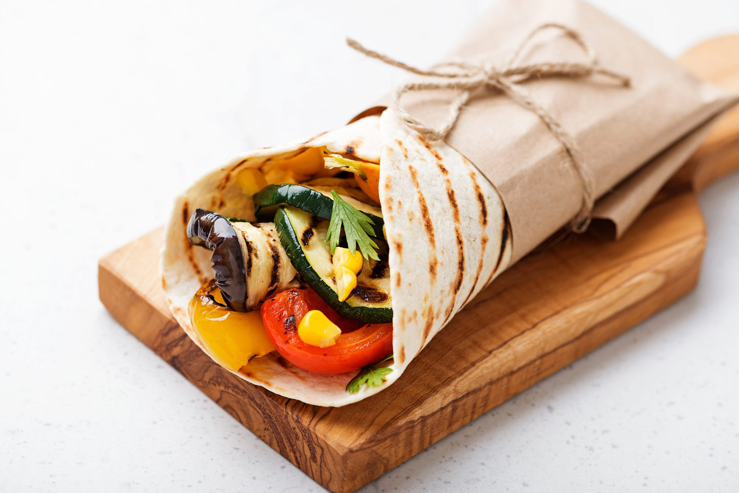 Vegan,Tortilla,Wrap,,Roll,With,Grilled,Vegetables.