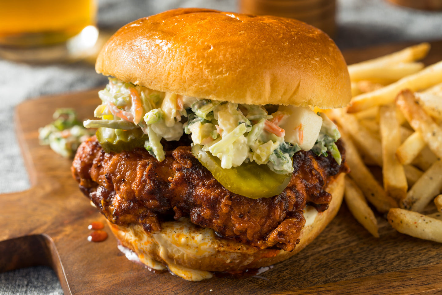 Homemade Spicy Nashville Hot Chicken Sandwich