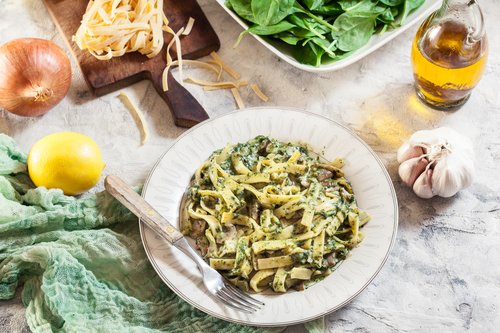 Spinach Cheese Fetuccini (1)