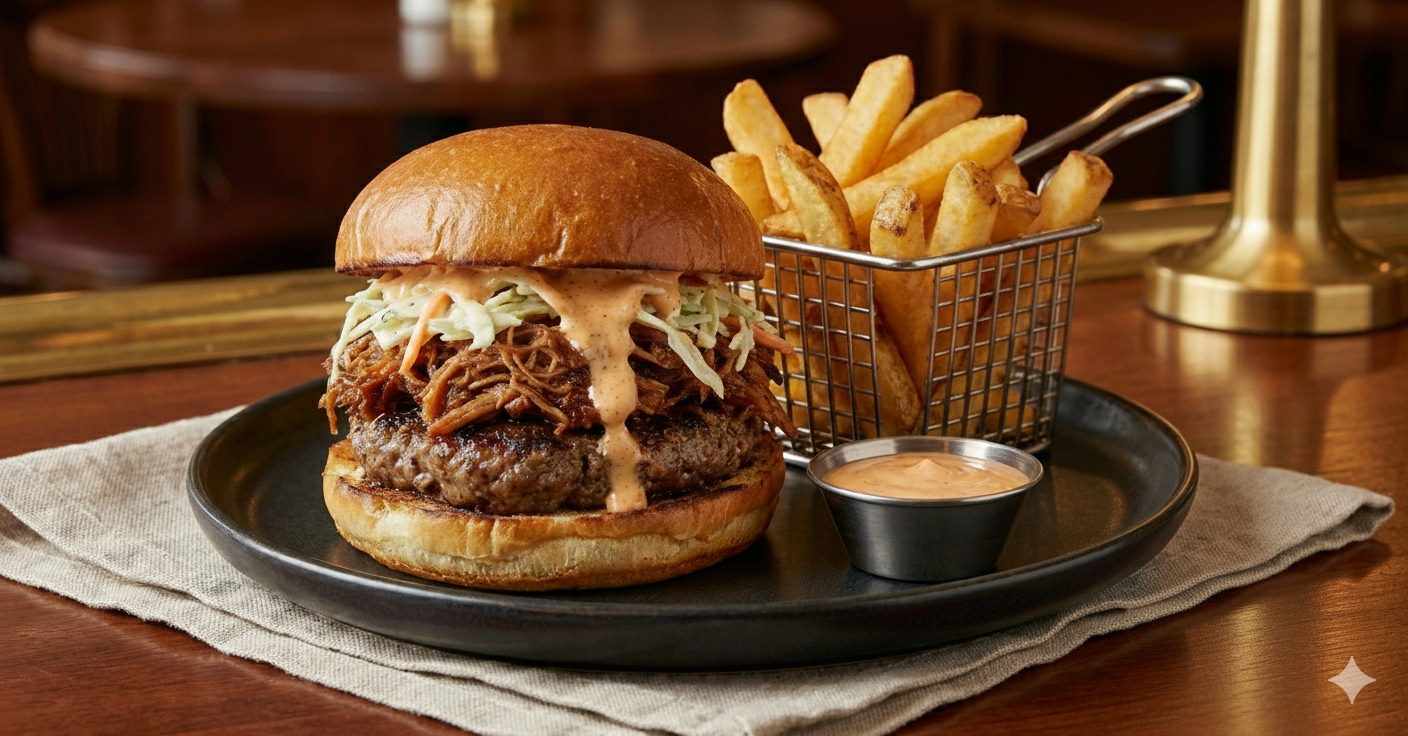 New! The Bourbon-Glazed Brisket Burger.