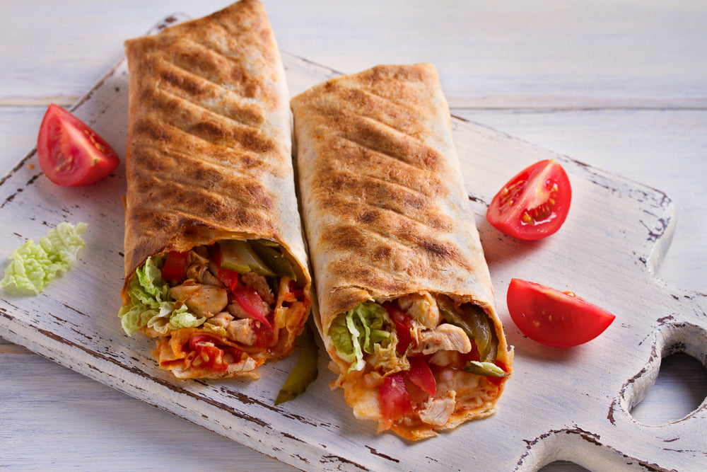Chicken Wrap with Pickles & Tomatoes