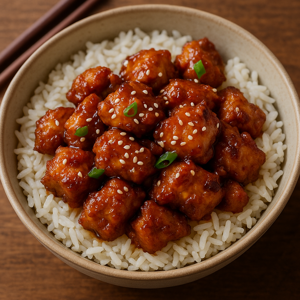 New! Crispy Teriyaki Chicken Bites with Hoisin Glaze