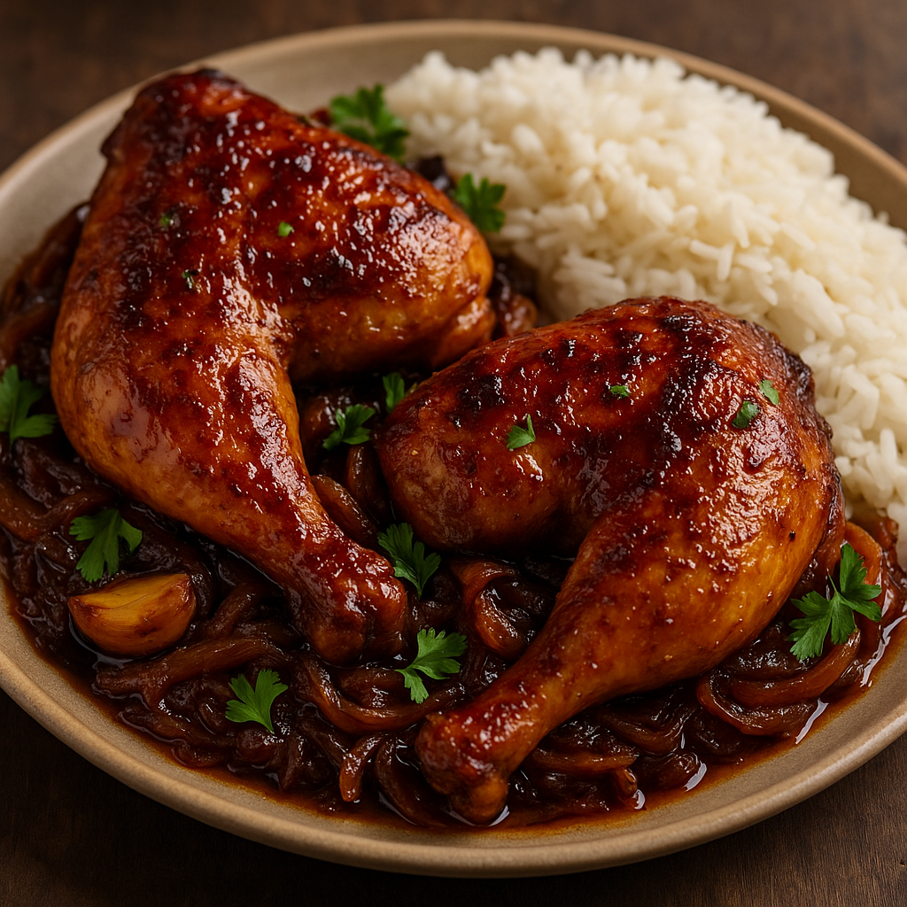 Silan Glazed Chicken with Caramelized Onions & Garlic 1