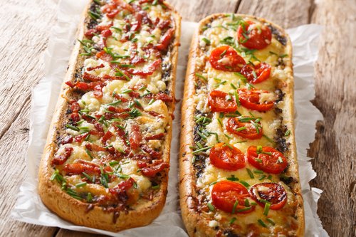 French Bread Pizza with All the Fixins 1