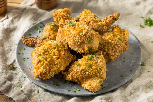 Easy Oven Fried Chicken with Mashed Potatoes 1