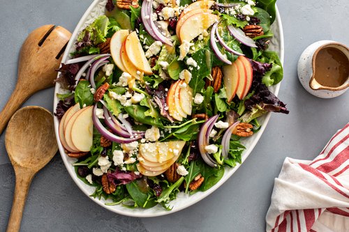 Pecan Mesclun with Feta & Pickled Red Onions 1